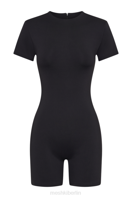 Kleidung Meshki Francesca Playsuit aus recyceltem Nylon Schwarz 2F8B1254