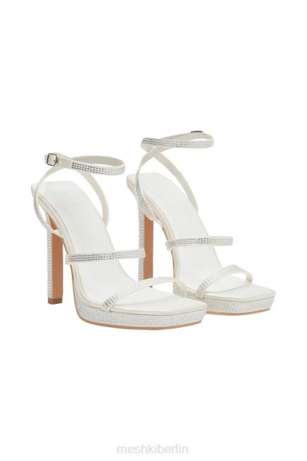 Schuhwerk Meshki Holland-Steinabsätze Elfenbein 2F8B1682