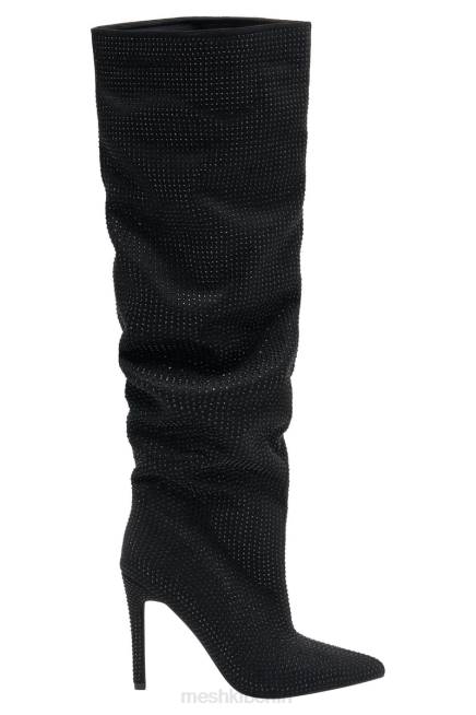 Schuhwerk Meshki Jenner Diamant-High-Heel-Stiefel Schwarz 2F8B1669