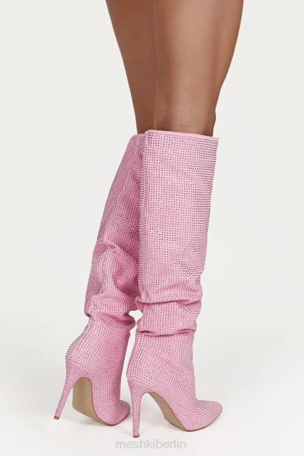 Schuhwerk Meshki Jenner Diamant-High-Heel-Stiefel erröten rosa 2F8B1677
