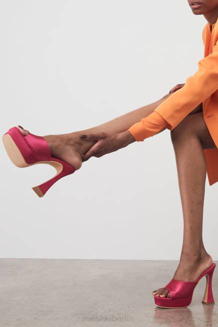 Schuhwerk Meshki Mikaela Satin-Plateau-Absätze Rosa 2F8B1683