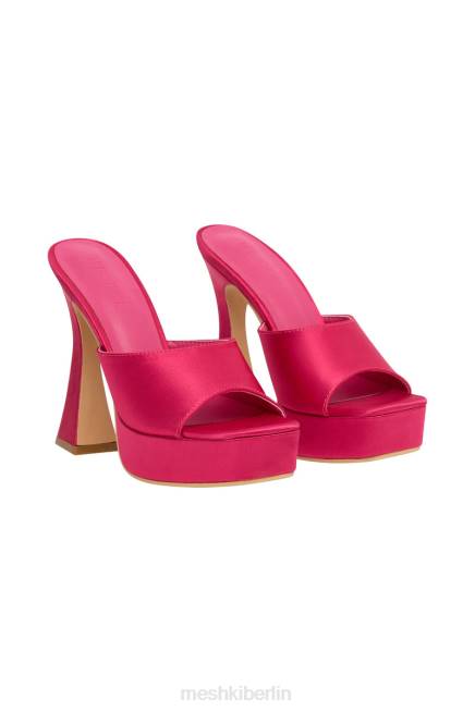 Schuhwerk Meshki Mikaela Satin-Plateau-Absätze Rosa 2F8B1683