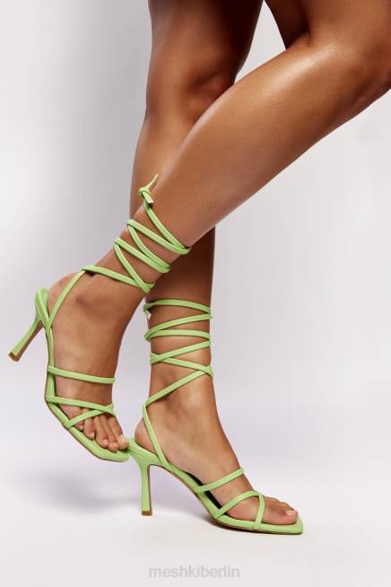 Schuhwerk Meshki Milly-Wickelabsätze aus Kunstleder lindgrün 2F8B1689