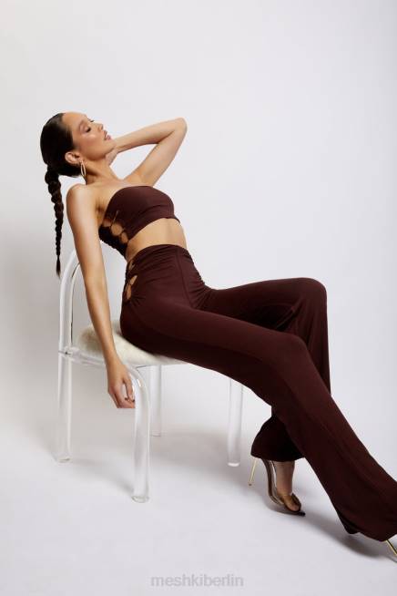 Kleidung Meshki Eleanor Bandeau zum Binden an der Seite Schokolade 2F8B1192