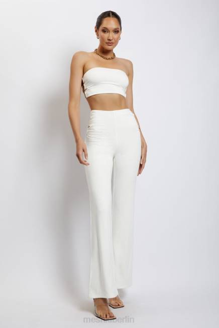 Kleidung Meshki Eleanor Bandeau zum Binden an der Seite Weiß 2F8B1208