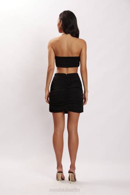 Kleidung Meshki Lola gerafftes Krepp-Bandeau Schwarz 2F8B1145