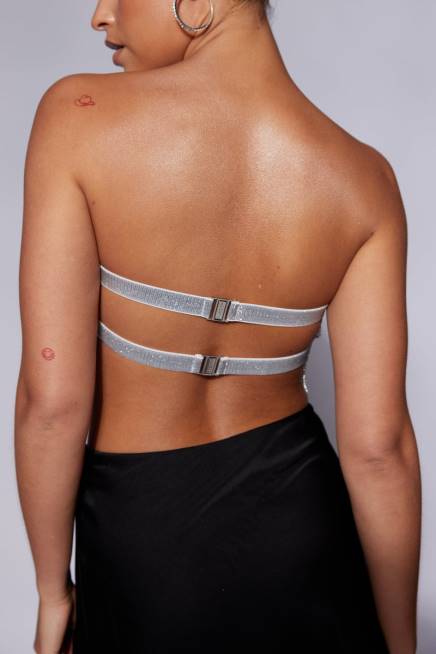 Kleidung Meshki Valerie Diamante Bandeau Silber 2F8B920