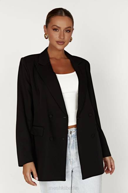 Kleidung Meshki Madison übergroßer Blazer Schwarz 2F8B1645