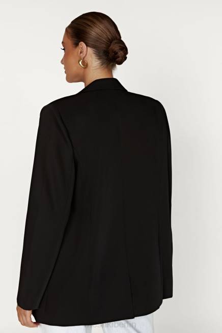 Kleidung Meshki Madison übergroßer Blazer Schwarz 2F8B1645