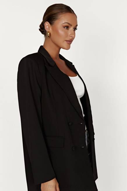 Kleidung Meshki Madison übergroßer Blazer Schwarz 2F8B1645