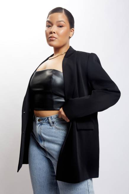 Kleidung Meshki Madison übergroßer Blazer Schwarz 2F8B1645