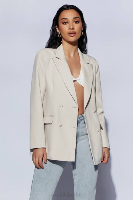 Kleidung Meshki Rosana übergroßer, taillierter Blazer Weizen 2F8B1657