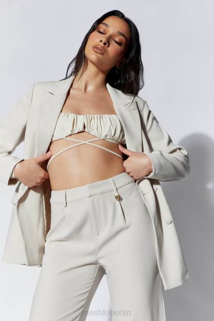 Kleidung Meshki Rosana übergroßer, taillierter Blazer Weizen 2F8B1657