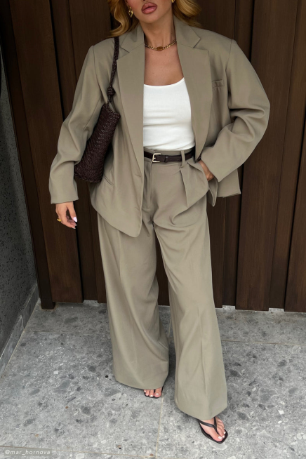 Kleidung Meshki Simone übergroßer Blazer Olive 2F8B1637