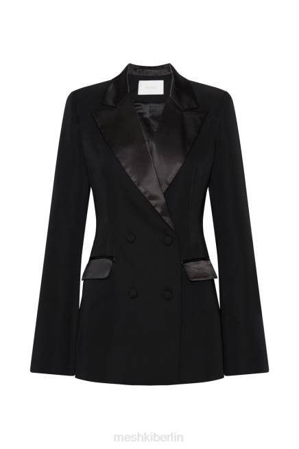 Kleidung Meshki Zara maßgeschneiderter Blazer mit Schlitzen Schwarz 2F8B1652