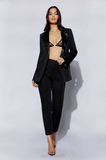 Kleidung Meshki Zara maßgeschneiderter Blazer mit Schlitzen Schwarz 2F8B1652