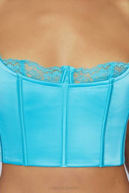 Kleidung Meshki Cami-Crop-Top aus Lake-Spitze Aquamarin 2F8B1048
