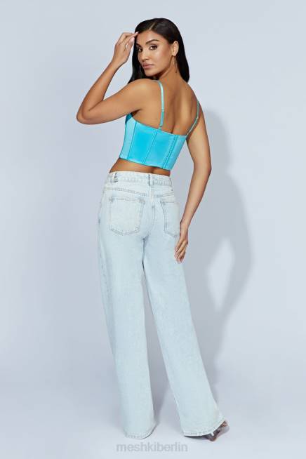 Kleidung Meshki Cami-Crop-Top aus Lake-Spitze Aquamarin 2F8B1048