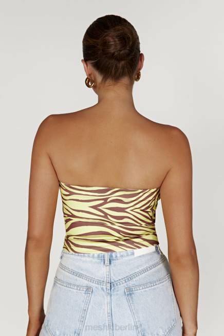 Kleidung Meshki Dina Bandeau-Crop-Top Zebradruck 2F8B980
