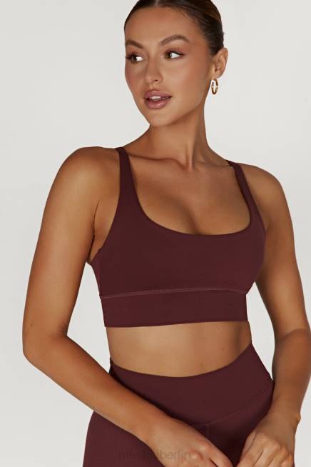 Kleidung Meshki Elise Cami-Crop-Top mit V-Rücken Mahagoni 2F8B941