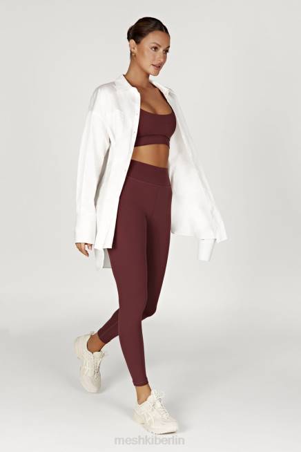 Kleidung Meshki Elise Cami-Crop-Top mit V-Rücken Mahagoni 2F8B941