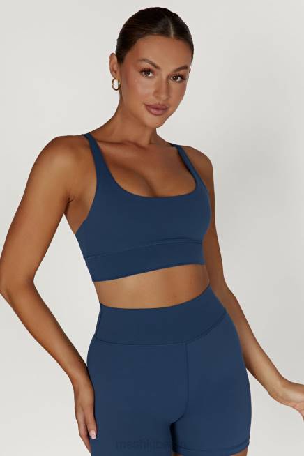 Kleidung Meshki Elise Cami-Crop-Top mit V-Rücken Marine 2F8B924