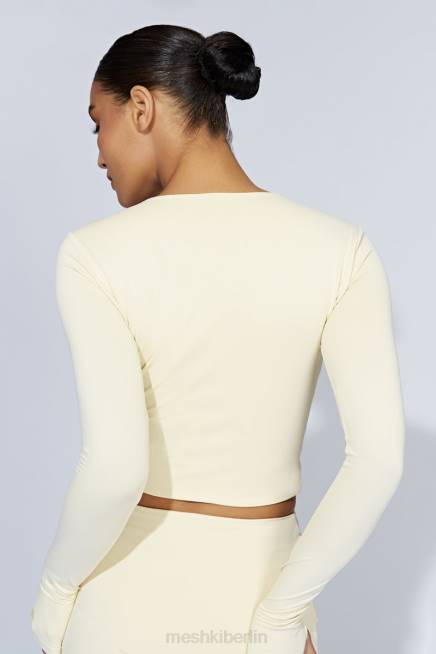 Kleidung Meshki Estelle Langarm-Crop-Top Creme 2F8B1067