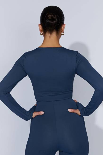 Kleidung Meshki Estelle Langarm-Crop-Top Mitternachtsmarine 2F8B1131