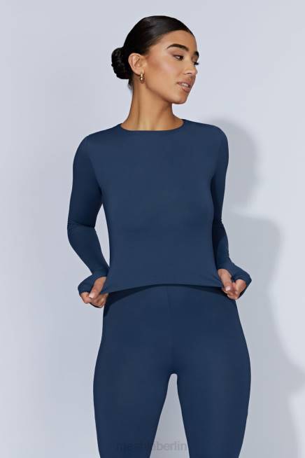 Kleidung Meshki Estelle Langarm-Crop-Top Mitternachtsmarine 2F8B1131
