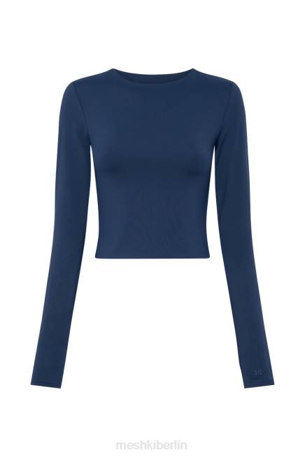Kleidung Meshki Estelle Langarm-Crop-Top Mitternachtsmarine 2F8B1131