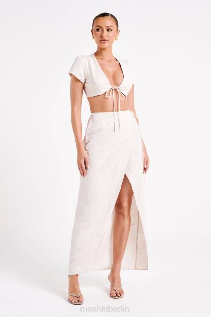 Kleidung Meshki Fatima-Leinen-Crop-Top natürlich 2F8B755