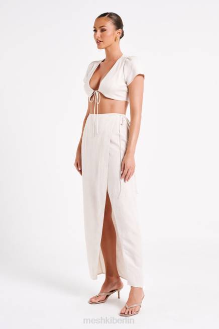 Kleidung Meshki Fatima-Leinen-Crop-Top natürlich 2F8B755