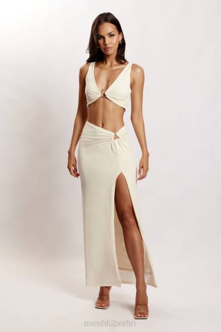 Kleidung Meshki Jacqui Triangel-Crop-Top mit Hardware Knochen 2F8B1196