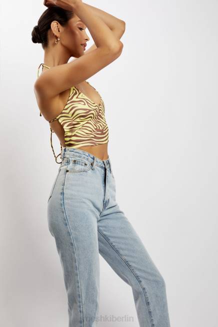 Kleidung Meshki Joelle Neckholder-Crop-Top Zebradruck 2F8B1154