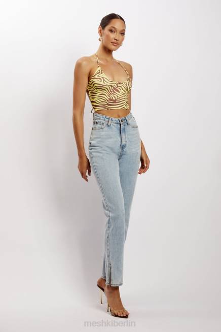 Kleidung Meshki Joelle Neckholder-Crop-Top Zebradruck 2F8B1154