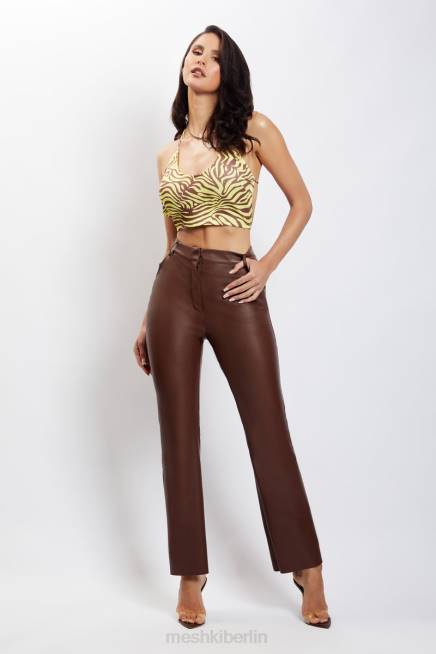 Kleidung Meshki Joelle Neckholder-Crop-Top Zebradruck 2F8B1154