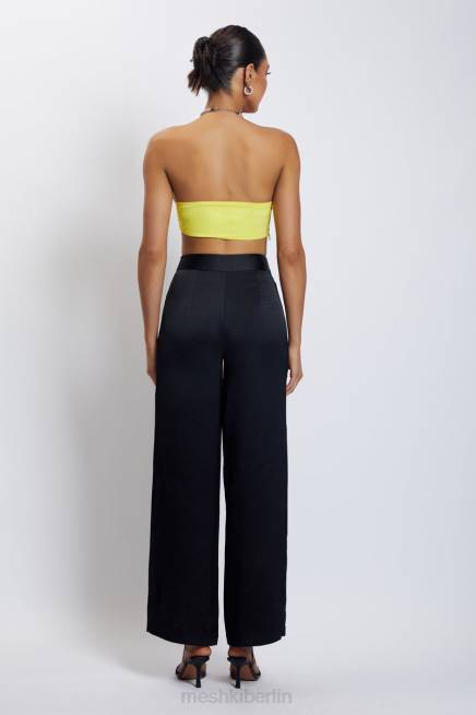 Kleidung Meshki Lea Neckholder-Crop-Top mit Diamantkette Gelb 2F8B1142