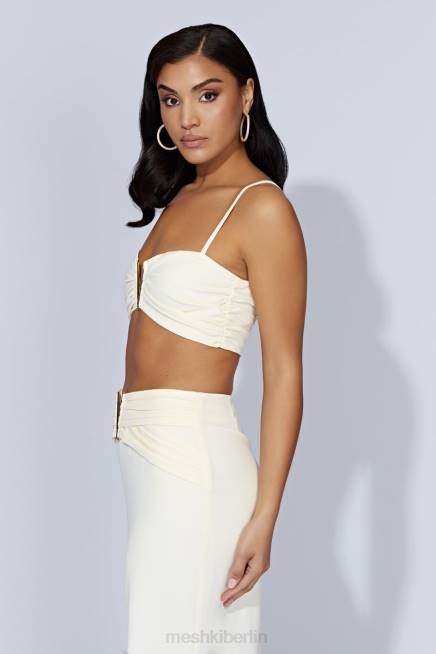 Kleidung Meshki Maryse V-Hardware Crop Top Knochen 2F8B1144
