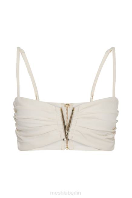 Kleidung Meshki Maryse V-Hardware Crop Top Knochen 2F8B1144