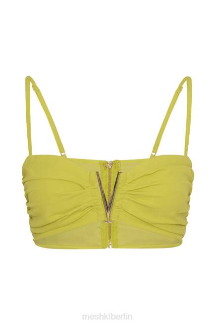 Kleidung Meshki Maryse V-Hardware Crop Top frisches Grün 2F8B1106