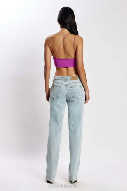 Kleidung Meshki Montana gerüschtes, ausgeschnittenes Crop-Top violett 2F8B1149