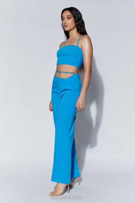 Kleidung Meshki Nahtlinien-Crop-Top von Bahar azurblau 2F8B1040