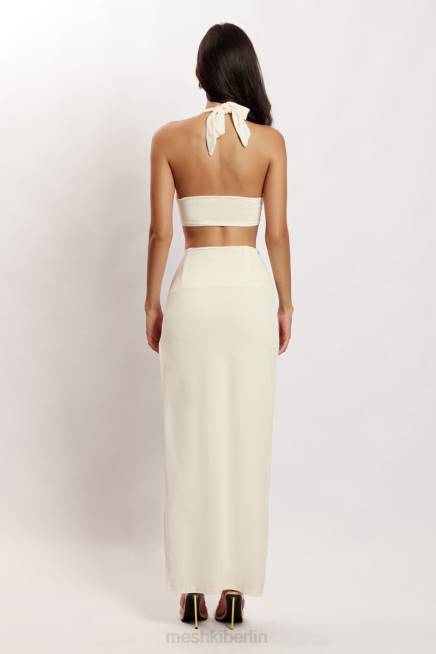 Kleidung Meshki Nicole Neckholder-Crop-Top Knochen 2F8B1188