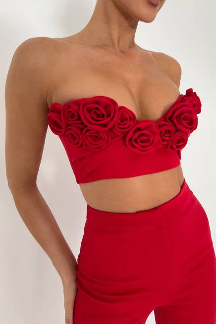 Kleidung Meshki Paloma Rose Crop Top Rot 2F8B816