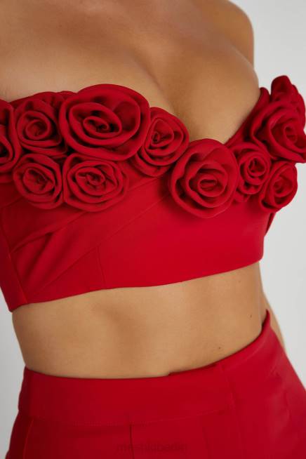 Kleidung Meshki Paloma Rose Crop Top Rot 2F8B816