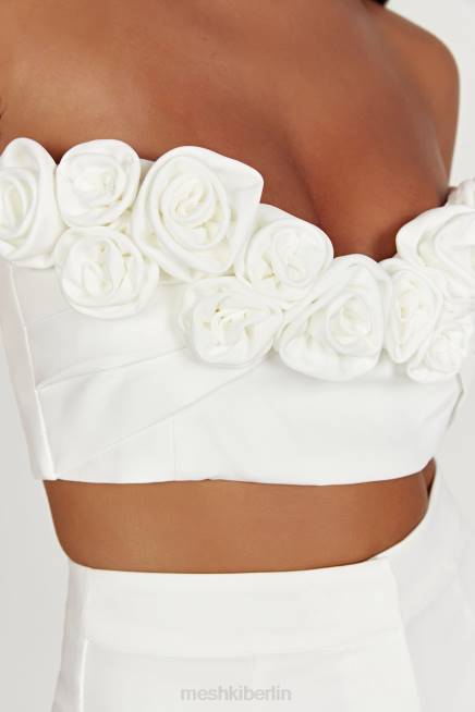 Kleidung Meshki Paloma Rose Crop Top Weiß 2F8B868