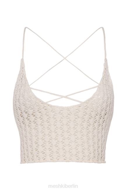 Kleidung Meshki Rosella Häkel-Crop-Top Creme 2F8B985