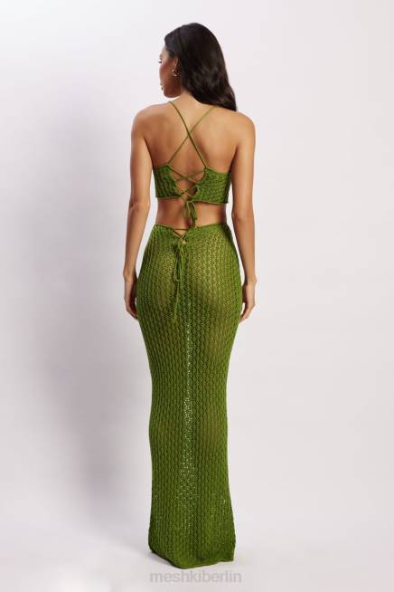 Kleidung Meshki Rosella Häkel-Crop-Top Grün 2F8B1187