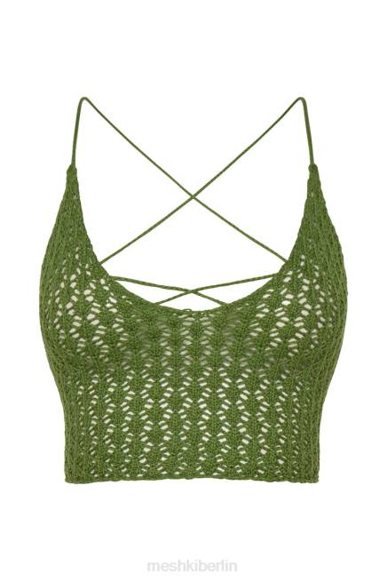 Kleidung Meshki Rosella Häkel-Crop-Top Grün 2F8B1187