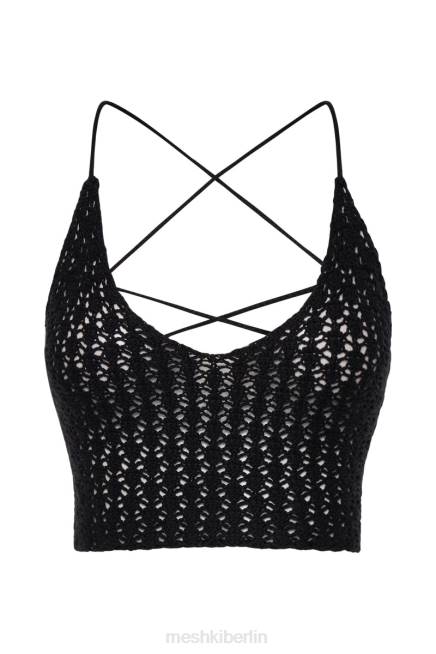 Kleidung Meshki Rosella Häkel-Crop-Top Schwarz 2F8B921